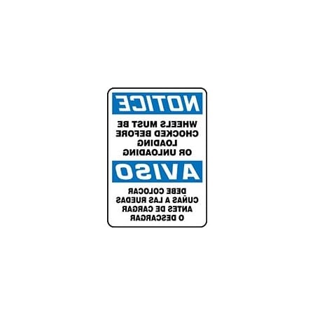 BILINGUAL OSHA NOTICE SAFETY SIGN SBMTKC828VP